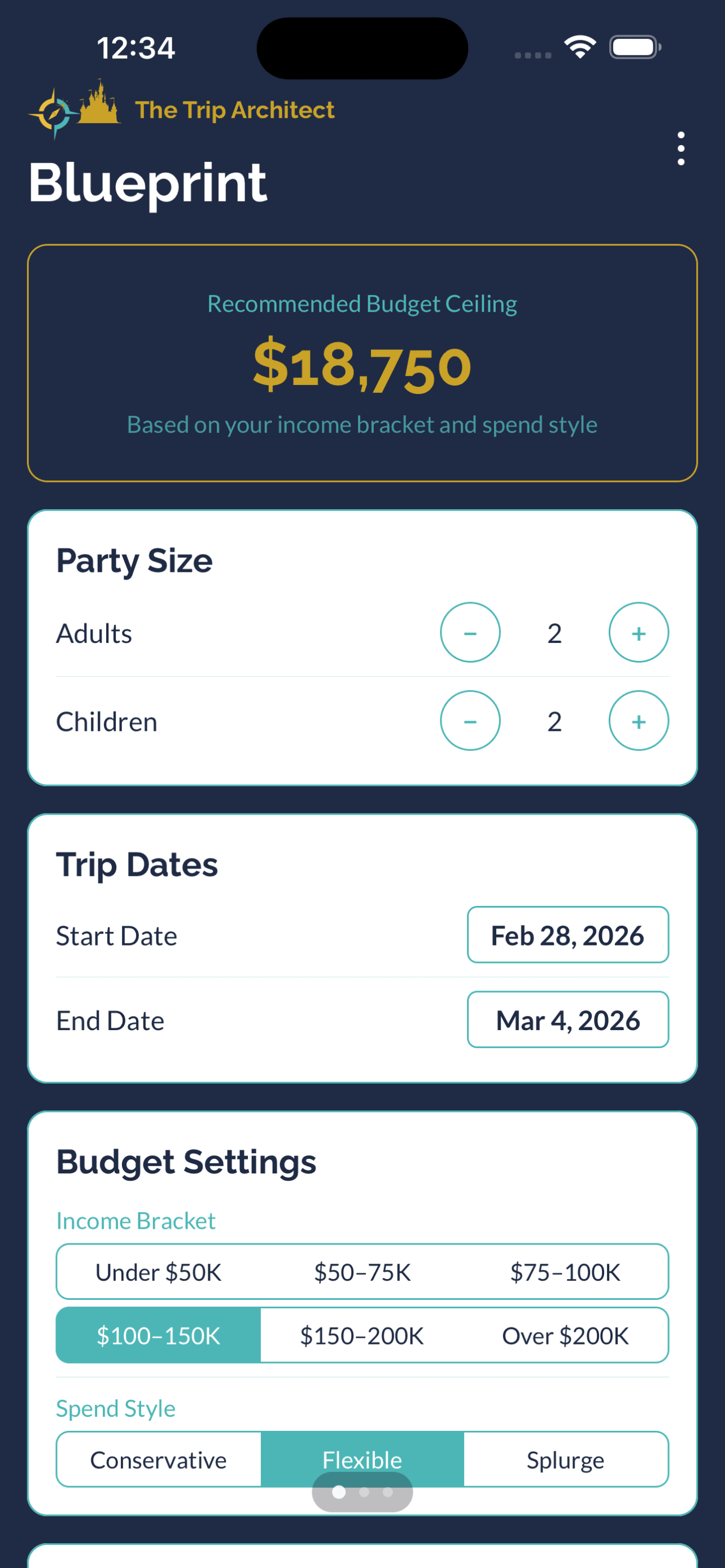 Trip planning blueprint
