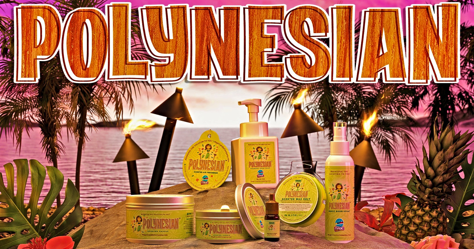 Polynesian Village Resort scented candles, room spray, and fragrance oil